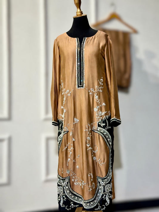 Khaki Nawabi Suit
