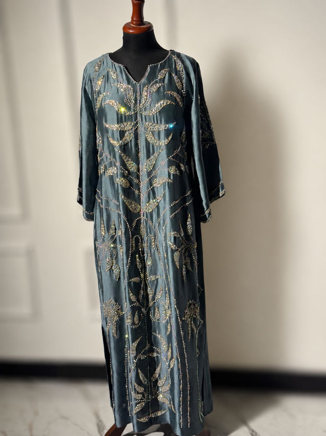 Teal Shahi Kaftan