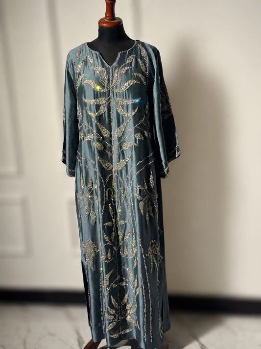 Teal Shahi Kaftan