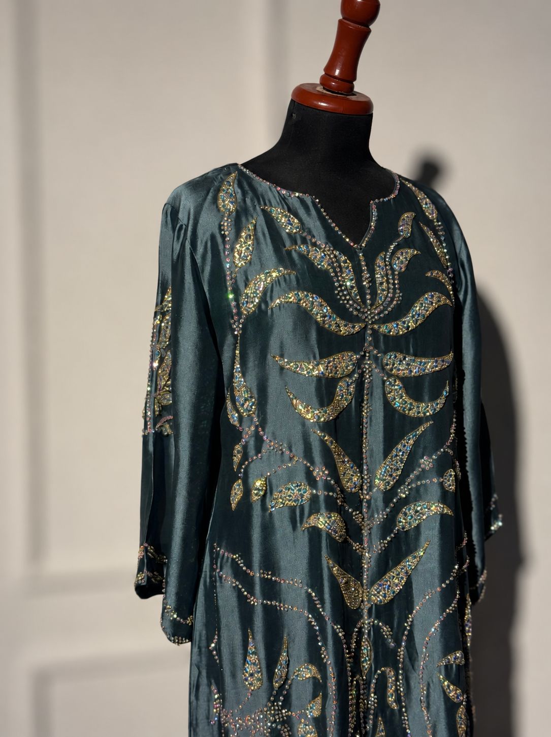 Teal Shahi Kaftan